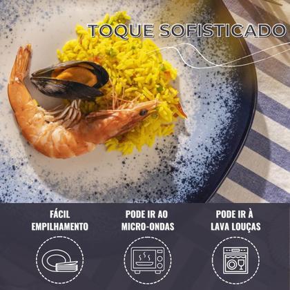 Imagem de Jogo 6 Pratos Fundos Ryo Galapagos 22,5cm Porcelana Oxford