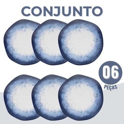 Imagem de Jogo 6 Pratos Fundos Ryo Galapagos 22,5cm Porcelana Oxford