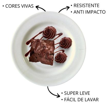 Imagem de Jogo 6 Pratos Raso em Melamina Buffet Restaurantes 23cm