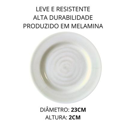Imagem de Jogo 6 Pratos Raso em Melamina Buffet Restaurantes 23cm