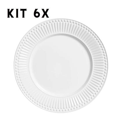 Imagem de Jogo 6 Pratos Raso Roma Branco Porto Brasil 2ª Classificação