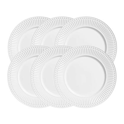 Imagem de Jogo 6 Pratos Raso Roma Branco Porto Brasil 2ª Classificação