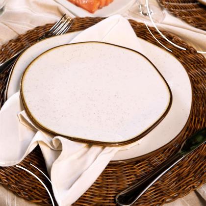 Imagem de Jogo 6 Pratos Rasos 27,5cm Ryo Maresia Porcelana Oxford