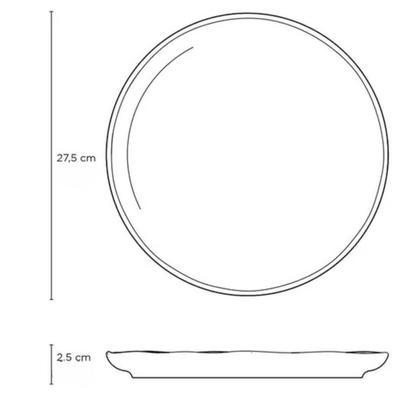 Imagem de Jogo 6 Pratos Rasos Bio Limonata 27,5cm Cerâmica Porto Brasil Mesa Jantar