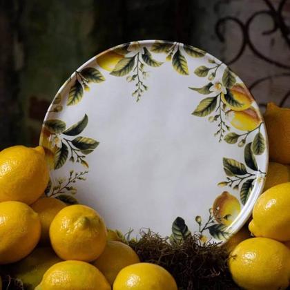 Imagem de Jogo 6 Pratos Rasos Bio Limonata 27,5cm Cerâmica Porto Brasil Mesa Jantar
