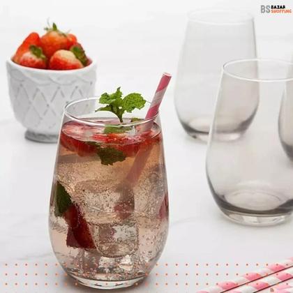 Imagem de Jogo 6 Pratos Rasos Diamante + 6 Copos Dubai 480ml Conjunto