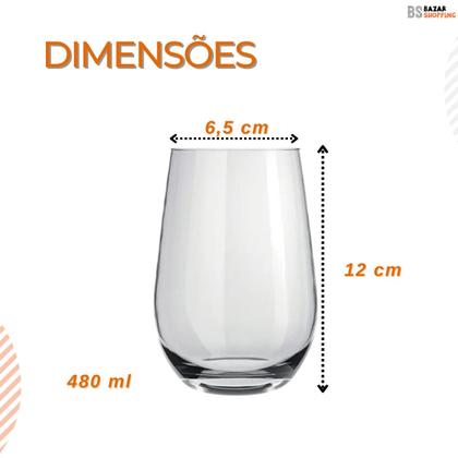 Imagem de Jogo 6 Pratos Rasos Diamante + 6 Copos Dubai 480ml Conjunto