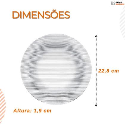 Imagem de Jogo 6 Pratos Rasos Diamante + 6 Copos Ginga 265ml Conjunto