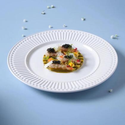 Imagem de Jogo 6 Pratos Rasos Roma em Cerâmica Branco Porto Brasil