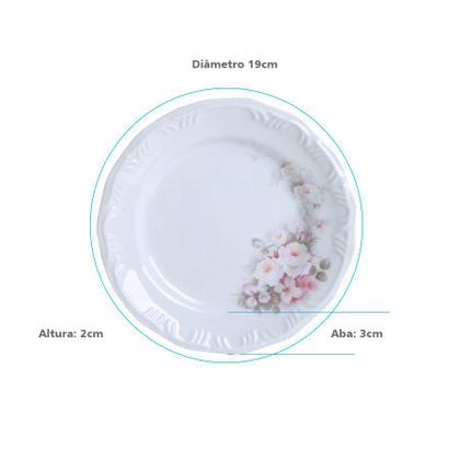 Imagem de Jogo 6 Pratos Sobremesa Eterna Porcelana Schmidt