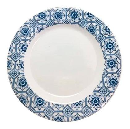 Imagem de Jogo 6 Pratos Sobremesa Festa Decorado Plástico 20cm