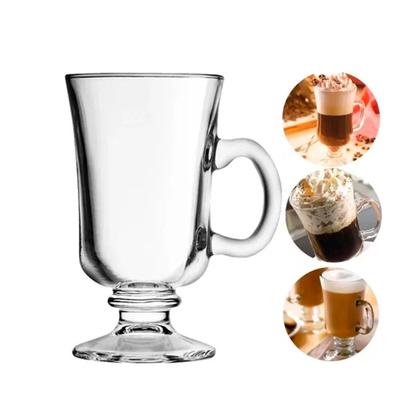 Imagem de Jogo 6 Taça de Cappuccino Café Caneca Dolce Gusto Vidro Transparente 120ml Em Casa Tem