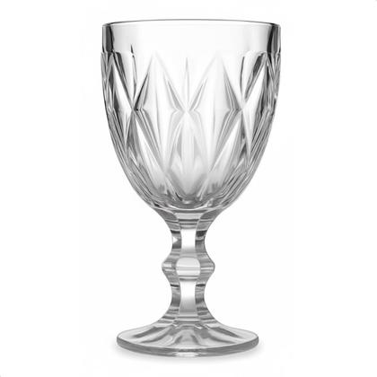 Imagem de Jogo 6 Taça De Vidro Transparente Diamond 330ml Bico De Jaca Transparente