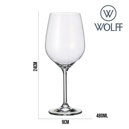 Imagem de Jogo 6 Taça para Vinho Branco 480ml em Cristal Transparente Wolff
