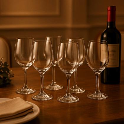 Imagem de Jogo 6 Taça para Vinho Tinto Cristal Transparente Água 750ml Wolff