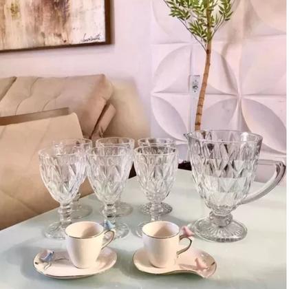 Imagem de Jogo 6 Taças Água Vidro Diamond Clear 340ml