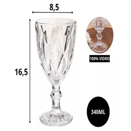 Imagem de Jogo 6 Taças Água Vidro Diamond Clear 340ml