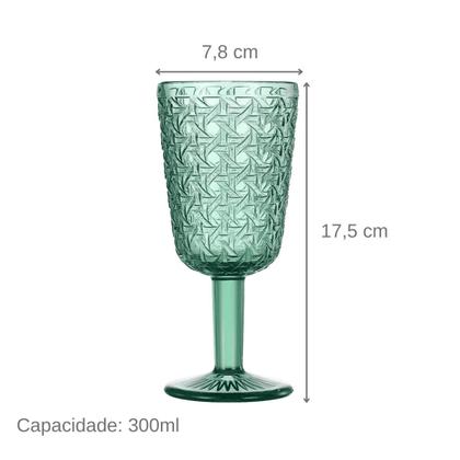 Imagem de Jogo 6 Taças Agua Vinho Suco Luxor Vidro 300ml Mesa Posta Luxo Requinte