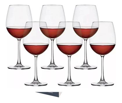 Imagem de Jogo 6 Taças Bohemia Cristal Titanium Vinho Água 580ml