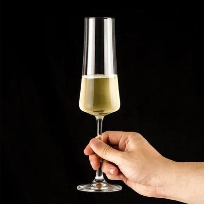 Imagem de Jogo 6 Taças Champanhe de Cristal 210ml Espumante Bohemia Xtra