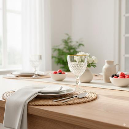 Imagem de Jogo 6 Taças Coração Vidro Transparente com Filete em Dourado 320ml - Lyor