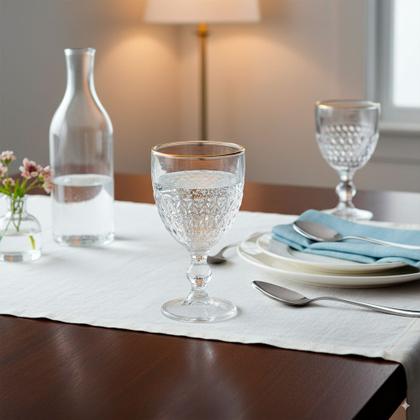 Imagem de Jogo 6 Taças Coração Vidro Transparente com Filete em Dourado 320ml - Lyor