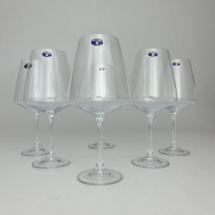 Imagem de Jogo 6 Taças Cristal Vinho Tinto 570ml Bohemia Linha Corvus