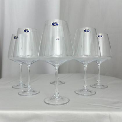 Imagem de Jogo 6 Taças Cristal Vinho Tinto 570ml Bohemia Linha Corvus