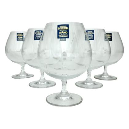 Imagem de Jogo 6 Taças de Conhaque Drink Cristal Bohemia Colibri 690ml