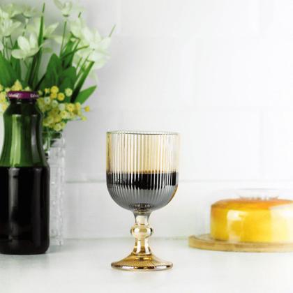 Imagem de Jogo 6 Taças de Vidro Canelado Versalhes Resistente para Sucos, Refrescos, Vinho 380ml - Flux