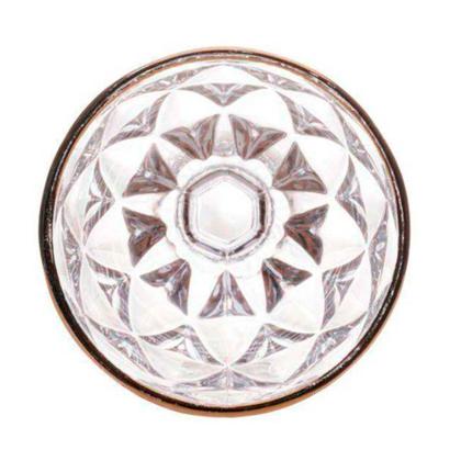 Imagem de Jogo 6 Taças de Vidro com Borda Dourada Diamond Cor Transparente Água 300ml Class Home