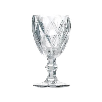 Imagem de Jogo 6 Taças de Vidro Diamond para Vinho Suco Água 330ml ou 260ml