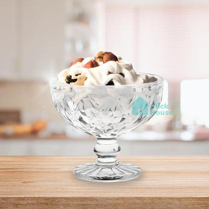 Imagem de Jogo 6 Taças Sobremesas De Vidro Diamond Diamante 320ml