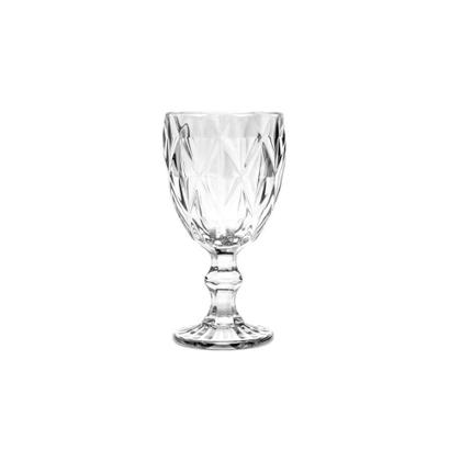 Imagem de Jogo 6 Taças Vidro 240ml Diamond Bico De Abacaxi P/ Vinho - Mimo Style