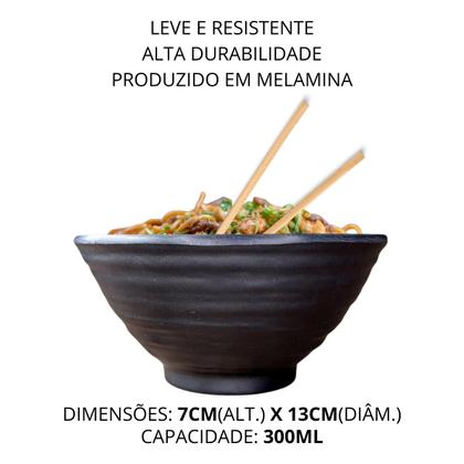 Imagem de Jogo 6 Tigela Japonesa 300ml Bowl Oriental Melamina Cumbuca