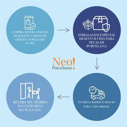 Imagem de Jogo 6 Xícaras Canecas Porcelana Café Chá Rosa Gratidão Kit