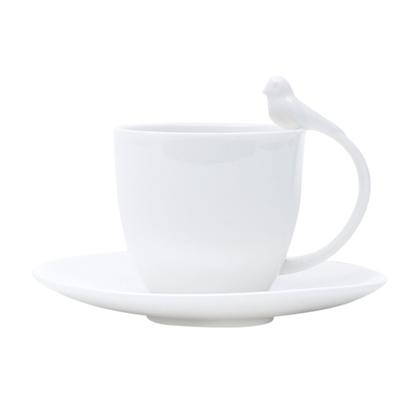Imagem de Jogo 6 Xícaras de Café com Pires Porcelana Birds Branco 80ml