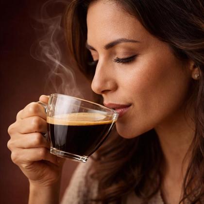 Imagem de Jogo 6 Xícaras de Café Vidro 90ml Conjunto de Xicara Chá redonda com Alça Cappuccino