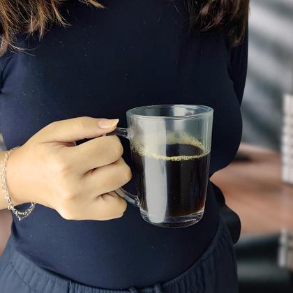Imagem de Jogo 6 Xícaras Grande Caneca De Vidro Transparente Dolce Gusto Chá Cappucino 250ml