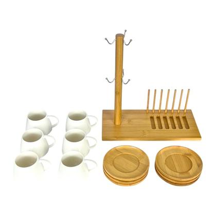 Imagem de Jogo 6 Xícaras Oásis Para Café Com Pires E Suporte 90ml