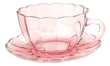 Imagem de Jogo 6 Xícaras Peach De Vidro 90ml Cor Rosa