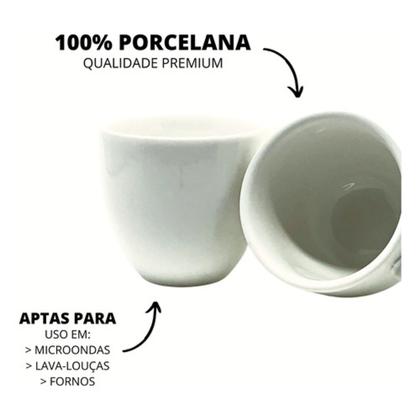 Imagem de Jogo 6 Xicaras Porcelana Cafe Chá Com Pires Madeira 12 Peças