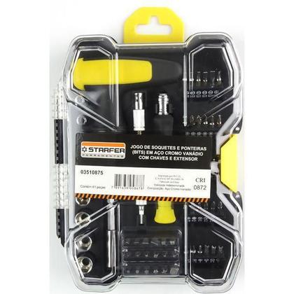 Imagem de Jogo 61 Peças Soquete Ponteiras Bits Chaves Extensor Starfer