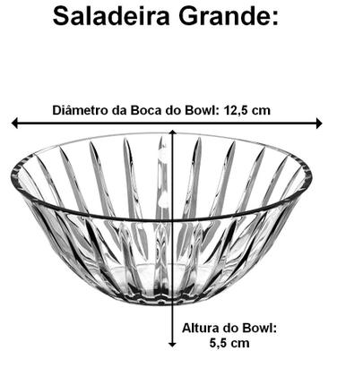 Imagem de Jogo 7 Peças Para Sobremesa 1 Saladeira Com 6 Bowls Soho Em Cristal Ecológico