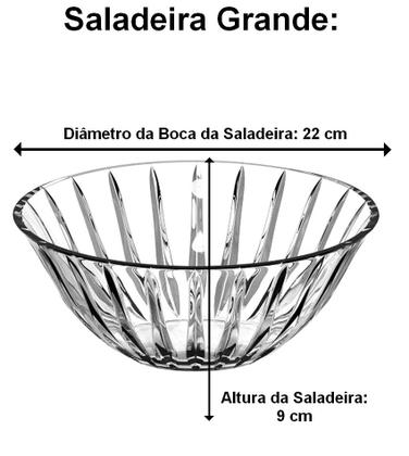 Imagem de Jogo 7 Peças Para Sobremesa 1 Saladeira Com 6 Bowls Soho Em Cristal Ecológico