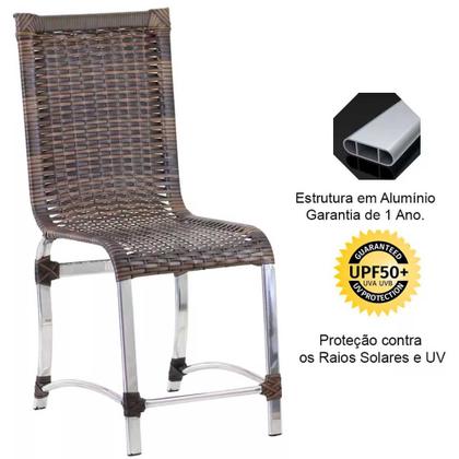 Imagem de Jogo 8 Cadeiras e Mesa Haiti em Alumínio para Cozinha e Edícula Trama Original