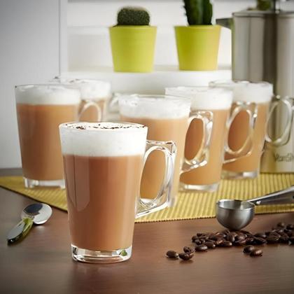 Imagem de Jogo 8 Canecas Café Cappuccino Expresso Alto Vidro 250ml