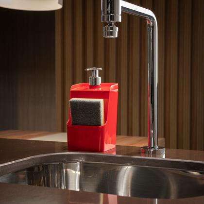 Imagem de Jogo 8 Dispenser Pratico Slin Gourmet Plastico Vermelho