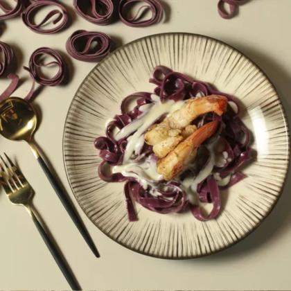 Imagem de Jogo 8 Pratos Raso em Cerâmica Branco e Preto Coup Haya Alleanza 29cm