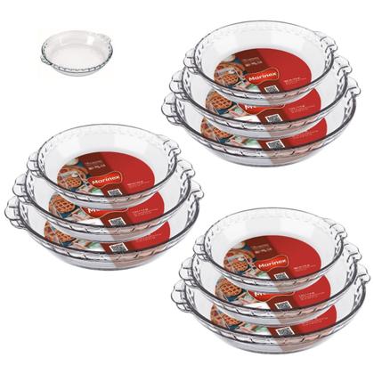 Imagem de Jogo 9 Peças Forma Filetada 2 De Cada Tamanho Vidro Marinex